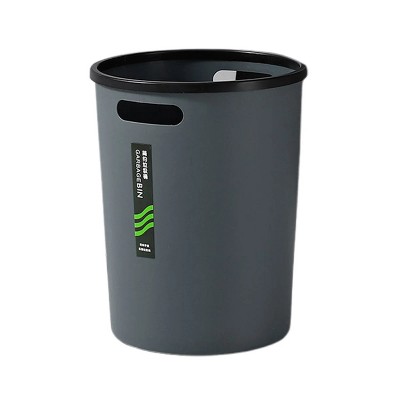 LunaLulinlk Gray kitchen trash can extra large trash can plastic round trash can