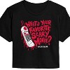 Women's - Scream - Favorite Scary Movie Cropped Graphic T-Shirt - 2 of 4