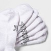 Women's Cushioned 6+1 Bonus Pack Ankle Athletic Socks - All In Motion™ White 4-10 - 3 of 3