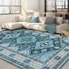 Washable Vintage Rug Non Slip Low Pile Rug Soft Throw Floor Cover Foldable Indoor Carpet for Living Room Bedroom Playroom Nursery - 4 of 4