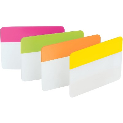 Bright Assorted Color Self-Adhesive Index Tabs, 2 x 1.5 Inch, 24 Pack