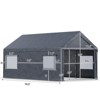 EROMMY 12 Ft X 20 Ft Car Canopy Portable Garage, Gray - 2 of 4