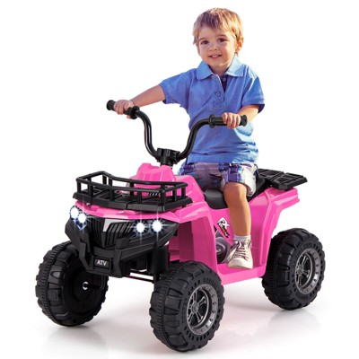 Costway Kids Ride On Electric Atv 6v 4-wheeler Quad Car With One-button ...