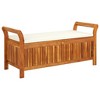 vidaXL Garden Storage Bench Cream white, natural wood - 2 of 4