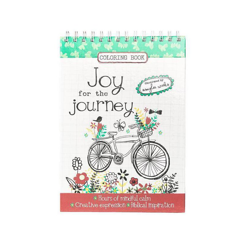 Joy for the Journey Wirebound Coloring Book - Hours of Mindful Calm, Creative Expression, Biblical Inspiration - (Hardcover), 1 of 2