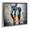 Stupell Industries Cowboy & Cowgirl Couple Black Framed Floater Canvas Wall Art - 3 of 4