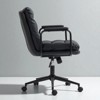 Mshliw Ergonomic Mid-Back PU Leather Office Chair with 40° Recline, Padded Armrests, Swivel Wheels & Adjustable Seat Height - 4 of 4