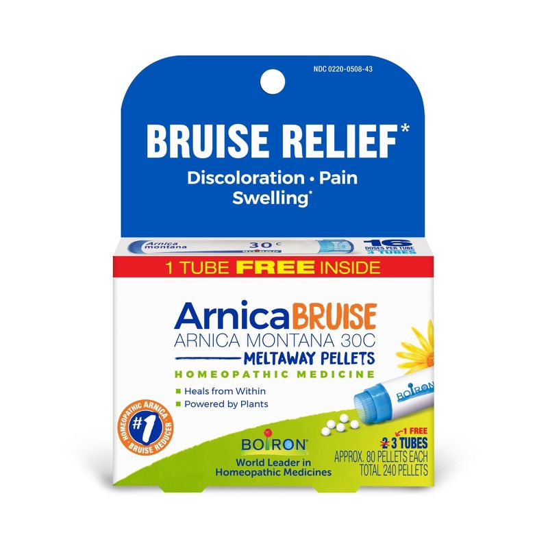 Boiron Arnica Bruise 3 MDT Homeopathic Medicine For Bruise Relief  -  3 Tubes Pellet, 3 of 5