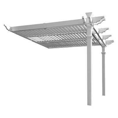 8.5' Elysium Attached Louvered Pergola - Vita