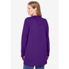Woman Within Plus Size Cotton Cable Knit Cardigan Sweater - 3 of 4