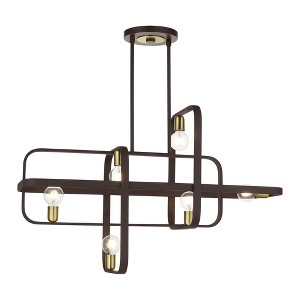Livex Lighting Bergamo 6 - Light Chandelier in  Bronze/Antique Brass - 1 of 1