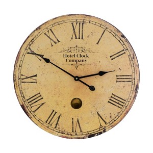 Gulches Vintage Wall Clock with Distressed Finish - 1 of 4