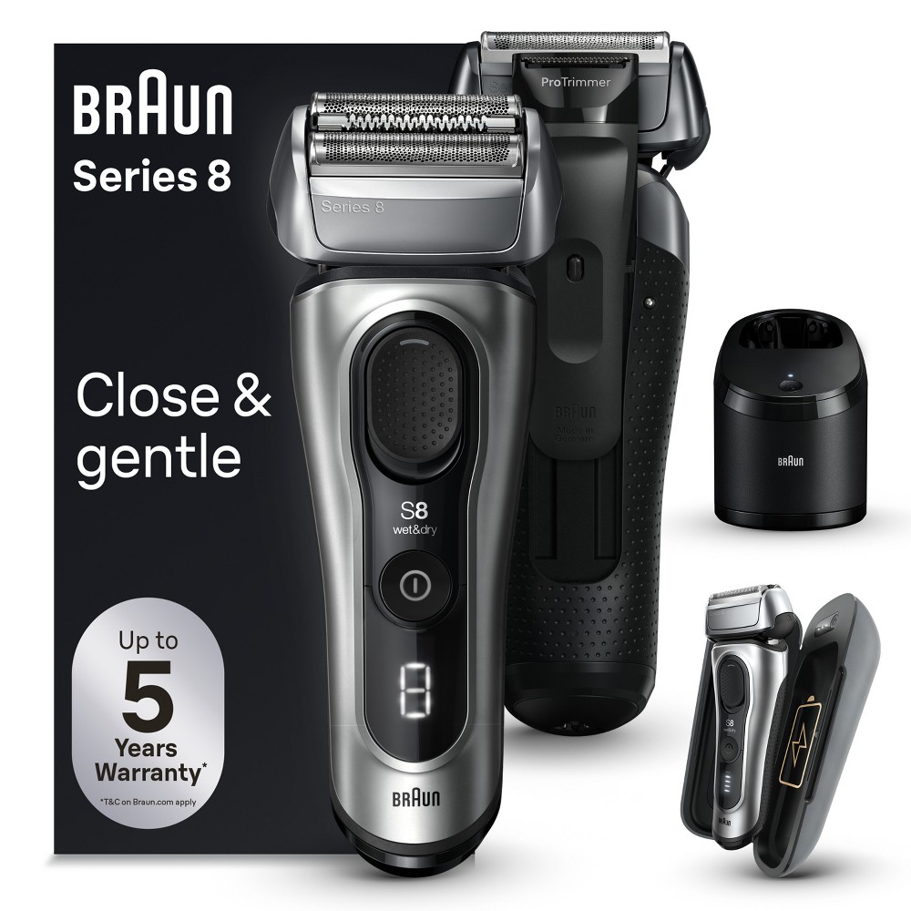 Photos - Hair Removal Cream / Wax Braun Series 8-8577cc Rechargeable Wet & Dry Shaver + SmartCare Center 