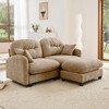 74" Chenille Upholstery L-Shaped Modular Sectional Sofa with Ottoman, Tufted Backrest, Ergonomic Cushions - 2 of 4