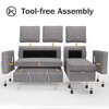 Dyonery 2 in 1 Pull Out Couch with Reversible Storage Chaise for Room 81"Sectional L-Shaped Couch Sofa Sleeper with Side Pockets,Tool-Free Assembly - 3 of 4