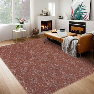 GAOMON Washable Area Rug Modern Solid Area Rug Non Slip Rug Low Pile Rugs Soft Foldable Indoor Carpet for Living Room Bedroom - 1 of 4