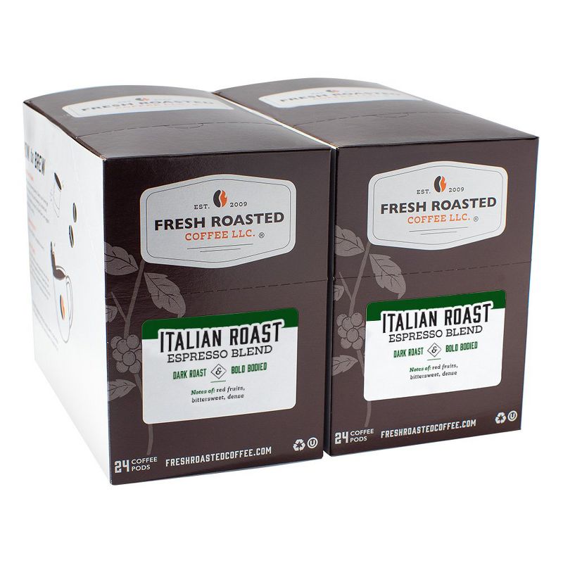 Fresh Roasted Coffee - Italian Roast Dark Roast Single Serve Pods - 48CT, 3 of 5