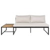 Sapphtopaz Outdoor Patio Furniture Set Lounge Outdoor Couch Conversation Patio Chairs with Wooden Coffee Table Sofa Set for Terrace, Garden - 4 of 4