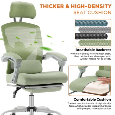 DOMETOUR Gaming Ergonomic Foot Rest Reclining, High Back Mesh Home Office Computer Desk Chair