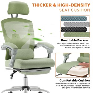 DOMETOUR Gaming Ergonomic Foot Rest Reclining, High Back Mesh Home Office Computer Desk Chair - 1 of 4