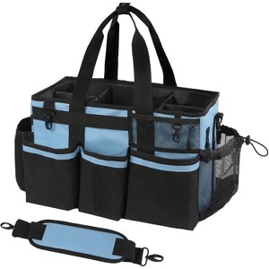 Wearable Cleaning Caddy Organizer with Handle & Shoulder Straps, Tool Bag with 4 Foldable Dividers for Under Sink & Car Cleaning - 1 of 4