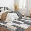 Area Rug, Home Decor Washable Modern Geometric Rug - Non-Slip Stain Resistant Belgian Velvet Neutral Farmhouse Carpet - 4 of 4
