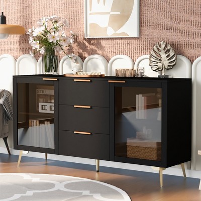 Industrial Style 32.3 Height Storage Cabinet Small Spaces 1-Door