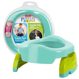 Kalencom Potette Plus 2-in-1 Travel Potty and Trainer Seat - Dual-Purpose Potty Training Toilet Seat - Portable Potty for Toddler Travel - with Durable, Lock-in Legs and Splash Guard - 1 of 4