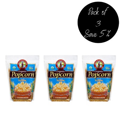 Grain Place Foods 2 lb Organic Yellow Popcorn Kernels Non-GMO - Pack of 3