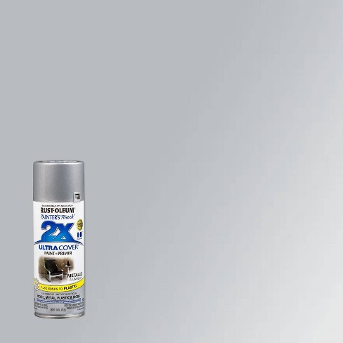 Spray Paint Metallic Silver 12oz Home Improvement Plastic Spray Paint  Durability