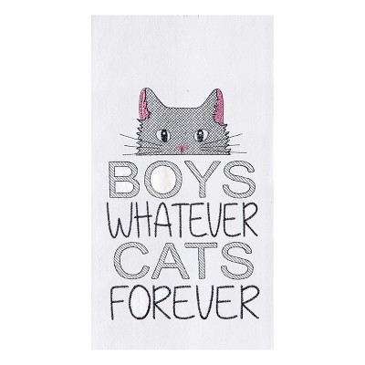 C&F Home Boys Whatever, Cats Forever Flour Sack Cotton Kitchen Towel