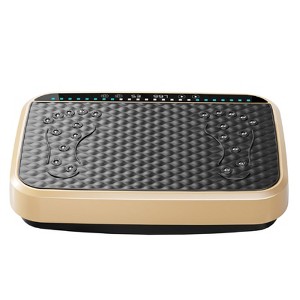 VisioGear Vibration Plate Fitness Platform, Shaking Workout Board, Weight Loss Equipment for Men and Women, Gold & Black, 20.5"*14.2"*4.5" - 1 of 4