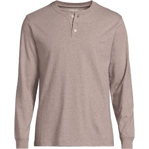 Lands' End Men's Super-T Long Sleeve Henley Shirt - 1 of 2