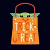 Women's Star Wars The Mandalorian Halloween Grogu Trick or Treat Bag T-Shirt - 2 of 4