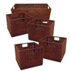42" 5pc Wire Baskets with Wide Shelf Espresso - Winsome - image 3 of 4