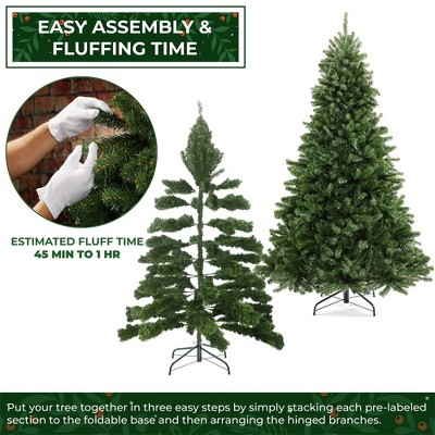 6' Green Spruce Artificial Christmas Tree with Metal Stand