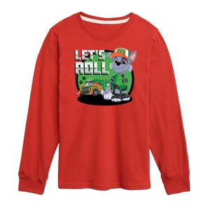 Boys' - Paw Patrol - Let's Roll Rocky Long Sleeve Graphic T-Shirt - 1 of 4