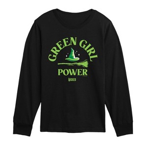 Boys' - Wicked - Green Girl Power Long Sleeve Graphic T-Shirt - 1 of 3