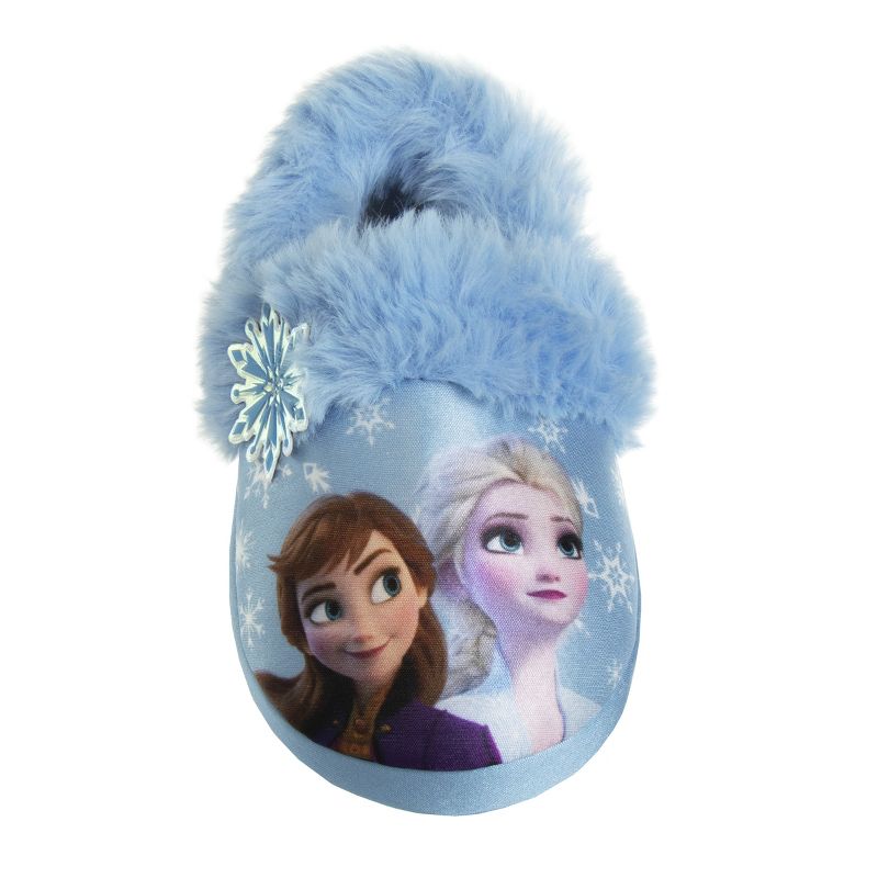 Disney Frozen Anna and Elsa Dual Sizes Girls Slippers. (Toddler/Little Kids), 5 of 9