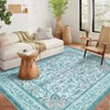 Washable Botanical Area Rug Soft Boho Farmhouse Floor Carpet Non Slip Floral Print Indoor Kitchen Rugs for Living Room - 3 of 4