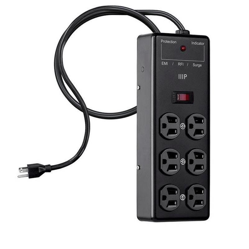 Monoprice Heavy Duty 6 Outlet Metal Surge Power Box - Black With 6 Feet Cord | 540 Joules, 5 of 7