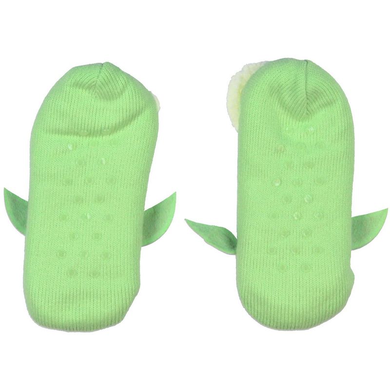 Star Wars The Mandalorian Baby Yoda Women's Slipper Socks No-Slip Sole For Women Green, 2 of 5