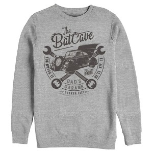 Men's Batman Bat Cave Dad's Garage Sweatshirt - 1 of 3