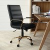 Alamont Mid Back Metal Swivel Office Chair Black/Gold - 3 of 4