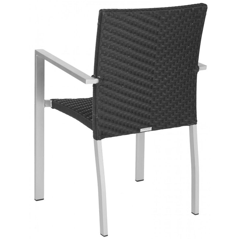 Cordova Stackable Arm Chair (Set of 2) - Black - Safavieh, 5 of 6