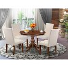 HomeStock 5-Piece Mahogany Finish Solid Wood Top Dining table with 4-Chairs - 2 of 4