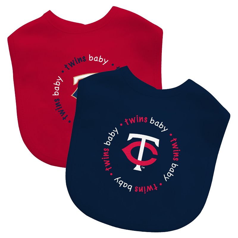 BabyFanatic Officially Licensed Unisex Baby Bibs 2 Pack - MLB Minnesota Twins, 2 of 6