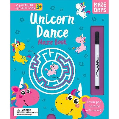 Unicorn Dance Maze Book - (Pull-The-Tab Wipe Clean Books) by  Connie Isaacs (Hardcover)