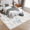 coucheta Washable Modern Area Rugs, Multi-size Farmhouse Distressed Abstract Low Pile Soft Non Slip Large Carpet, for Living Room, Bedroom, Dining - 2 of 4