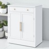 Mshliw Kitchen and Dining Cabinets with Faux Marble Top, Drawer & Adjustable Shelves, Freestanding Buffet Sideboard Cabinet - 3 of 4